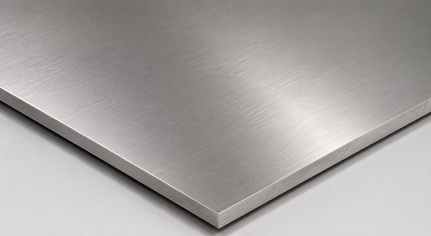 Stainless Steel 304 plate with brushed finish and smooth surface texture.